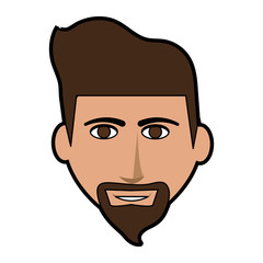 handsome bearded man icon image vector illustration design 