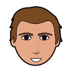 face of handsome man icon image vector illustration design 