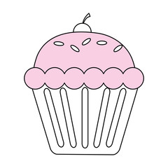 muffin pastry icon image vector illustration design 
