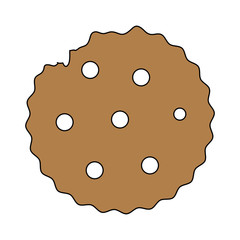 cookie pastry icon image vector illustration design 