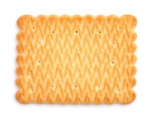 Fresh and crispy crackers isolated on white.