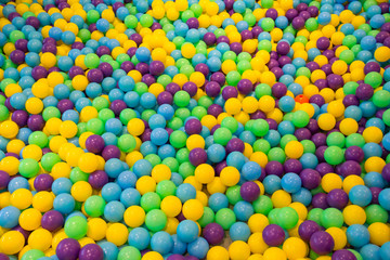 Fototapeta na wymiar plastic balls in pool