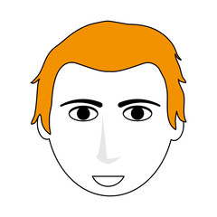 face of handsome blonde man icon image vector illustration design 