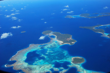 Fototapeta na wymiar Tongan air view