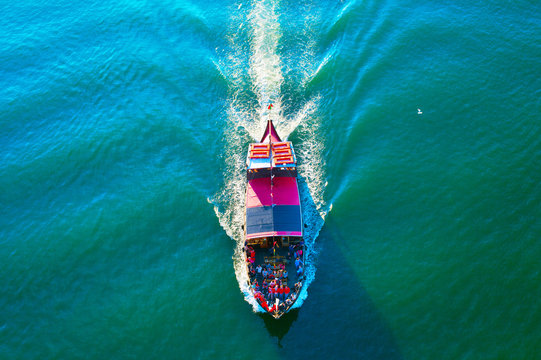 River boat. Aerial view. Portugal