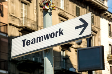 Fototapeta premium Schild 219 - Teamwork
