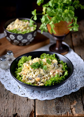 Traditional Russian salad 