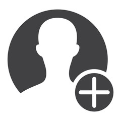 User profile solid icon, account and website