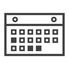 Calendar line icon, mobile and website