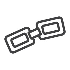 Link line icon, chain and website button