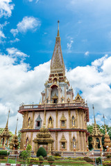Fototapeta na wymiar Pagoda in Wat Chalong or Chalong Temple, Phuket Thailand
