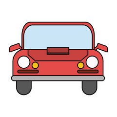 color image cartoon front view automobile vector illustration