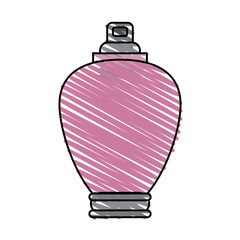 color crayon stripe cartoon bottle fragrance cosmetic vector illustration