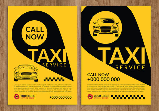 Taxi Service Flyer Layout 1