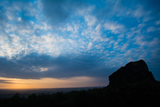 Sunrise over Ashover Rock, Derbyshire