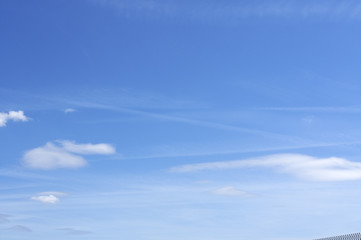 Vapour trails and clouds