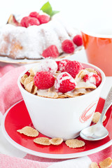 breakfast with cereal and berries