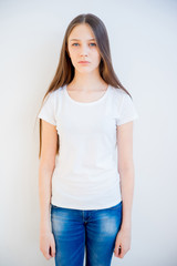 Girl face expressions and emotions