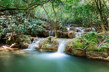 Beautiful waterfall at Thi Lo Su,In Thailand