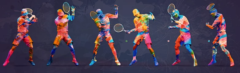 Fotobehang Abstract tennis player © adimas