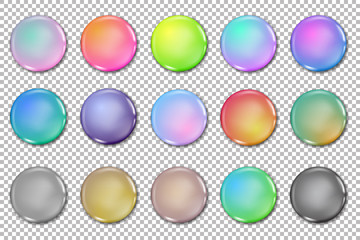 Vector glossy paint drops palette. Beauty salon manicure nail polish set with beautuful color combination.