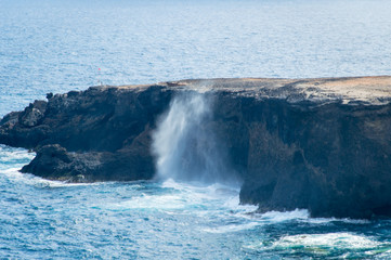 Cliffs of Las Palmas de Gran Canaria, Canary Islands, Spain, Atlantic Ocean - Stock Photo