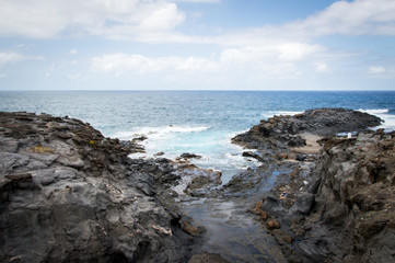 Cliffs of Las Palmas de Gran Canaria, Canary Islands, Spain, Atlantic Ocean - Stock Photo