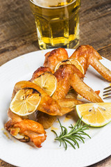 buffalo chicken wings with beer