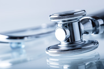 Obraz premium Stethoscope. Stethoscope for heart rate measurement.