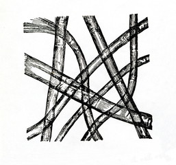 Flax fiber, seen by microscope 