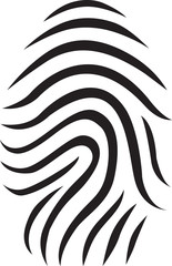 Fingerprint in simplified flat style icon