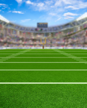 3D Rendered Football Stadium With Copy Space