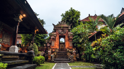 Balinese traditional temple and gate, Ubud © CHAO