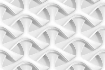 Fototapete 3D Vektornahtloses abstraktes geometrisches 3D-Wellenmuster