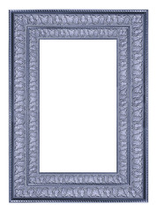 blue picture frame. Isolated on white background