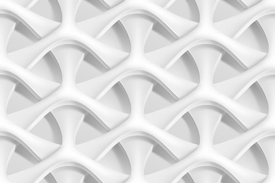 Vector seamless abstract geometric 3d waves pattern