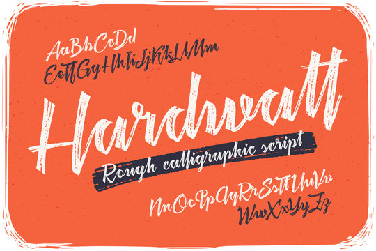 Rough Version Of Calligraphic Handwritten Font Named 