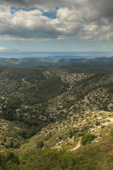 Fototapeta premium The different forms of the mountain: valleys, plains ...