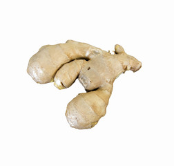 Fresh Ginger root isolated on white background