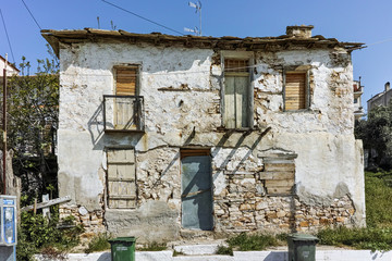 Old houses in Skala Kallirachis, Thassos island, East Macedonia and Thrace, Greece  