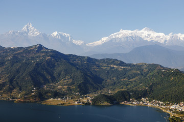 Fototapeta na wymiar Beautiful landscape near Pokhara