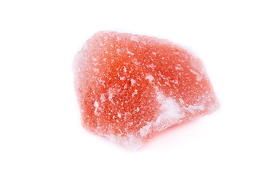 macro mineral salt stone topaz on a white background