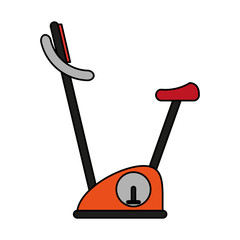 color image gym spinning machine for exercises vector illustration
