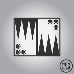 backgammon board game, table game