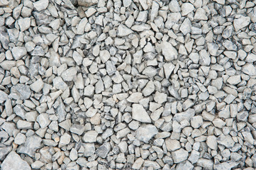 White stone gravel close up