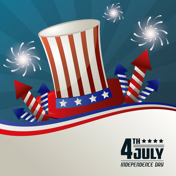 4th july independence day festive national american vector illustration