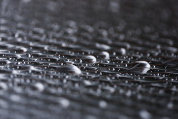 Water drops on metal surface