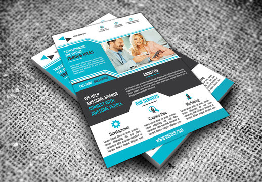 Modern Business Flyer Layouts in Two Sizes 1