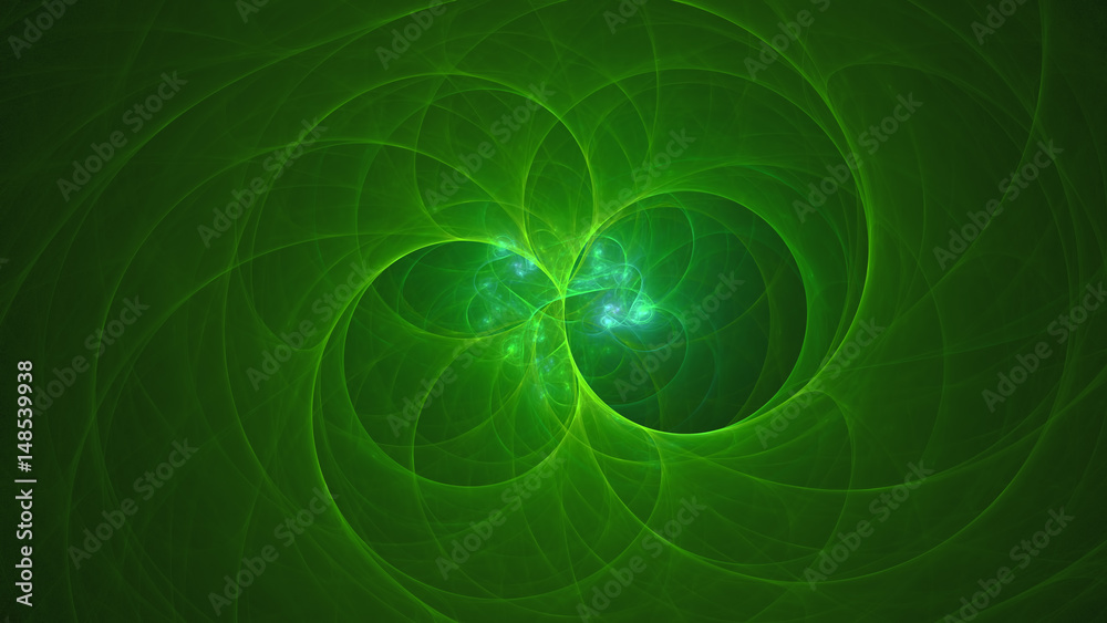 Wall mural 3d rendering abstract fractal light background