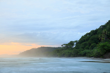 Tropical beach at santa teresa costa rica